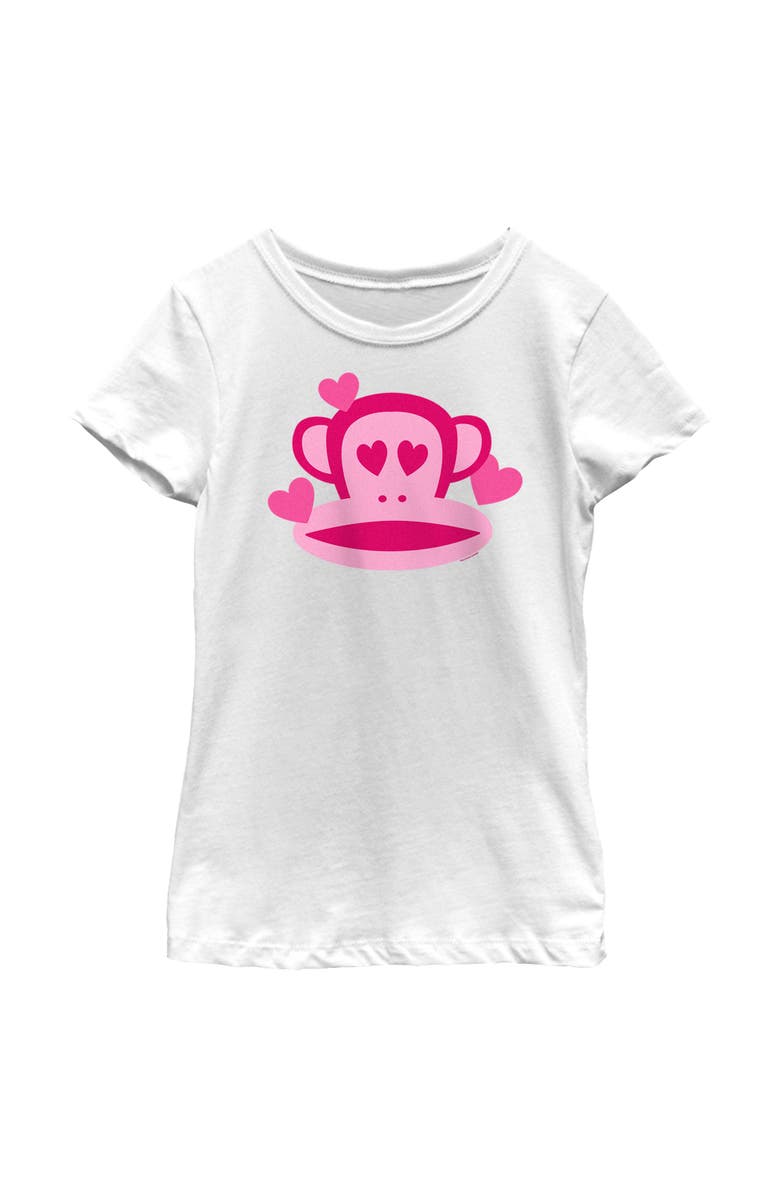 Paul Frank Girl's Paul Frank Julius In Love Graphic T-Shirt, Main, color, White