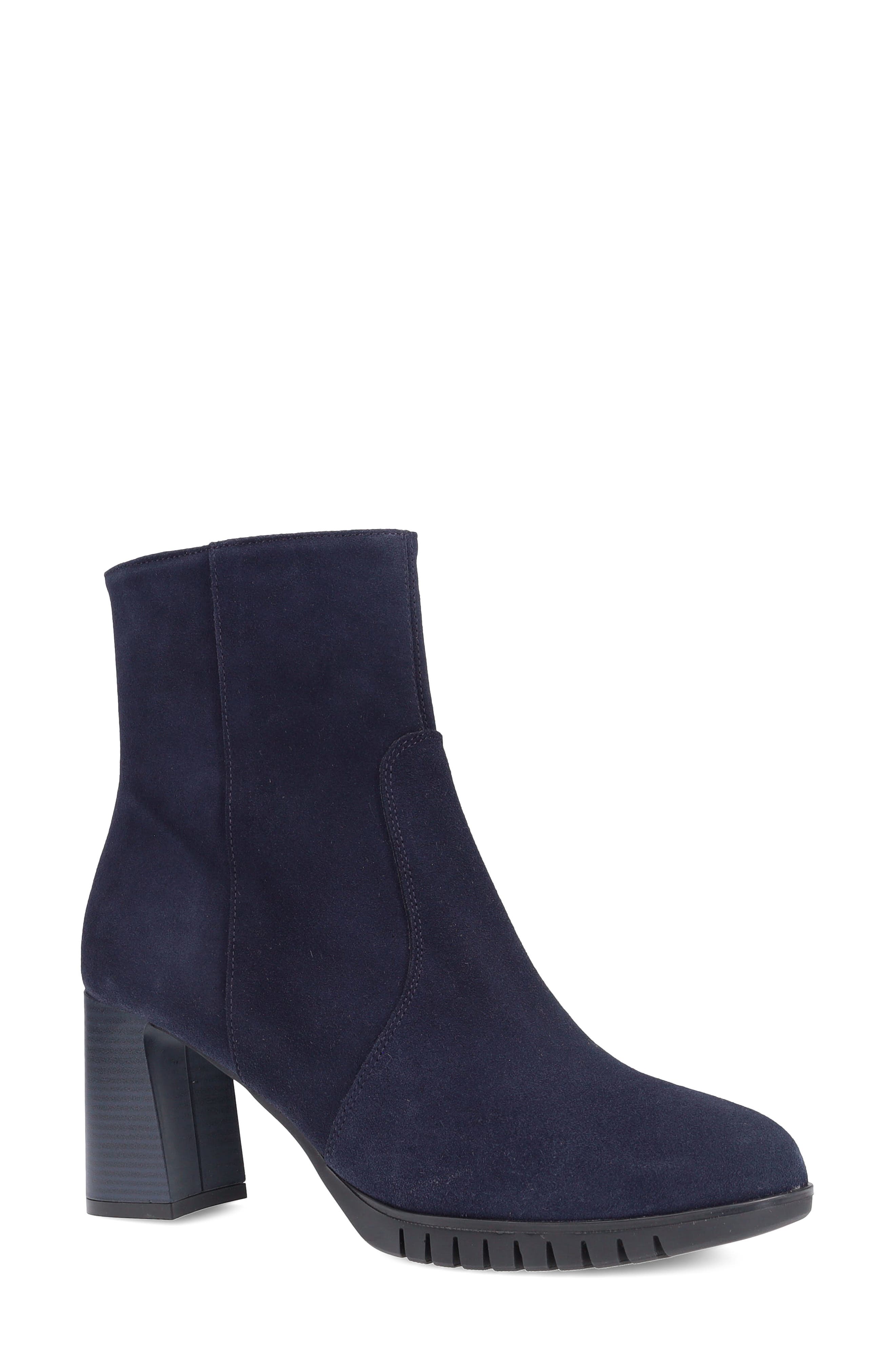 Foxley Weatherproof Leather Bootie, Main, color, FRENCH NAVY