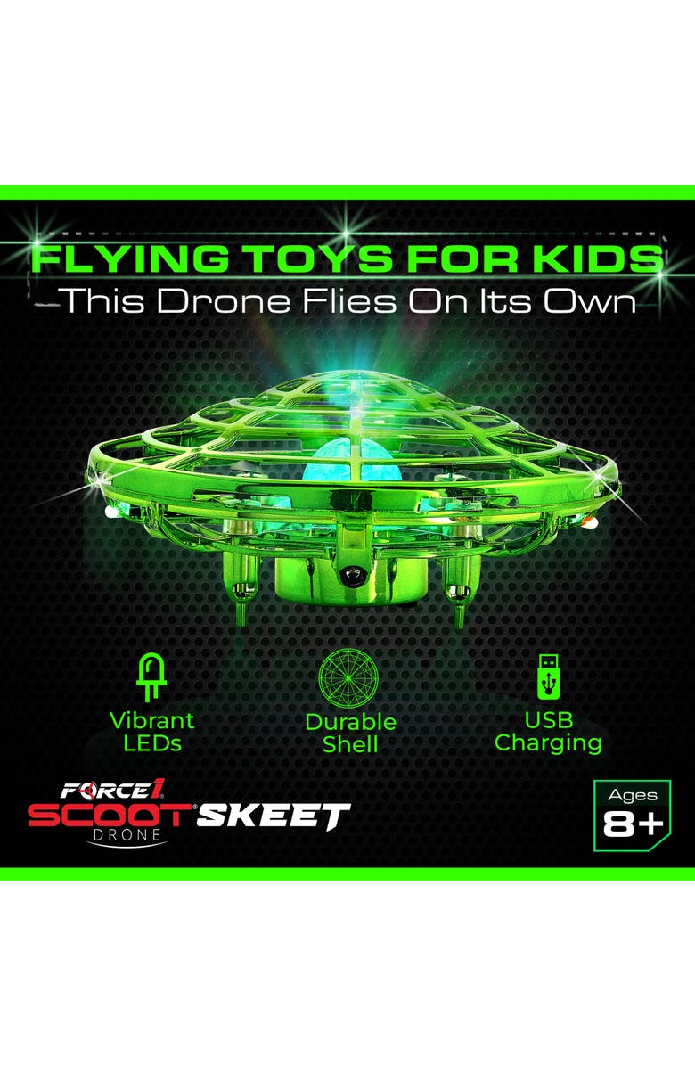 Force1 Scoot Skeet Drone Game(Drone Only)- Green, Alternate, color, Green