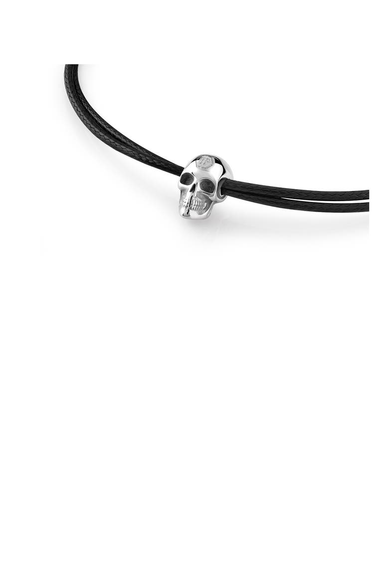 Friendship Skull Bracelet Men, Alternate, color, black/stainlesssteel