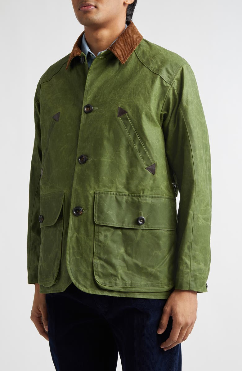 Drake
s Waxed Cotton Barn Jacket, Alternate, color, Lemongrass