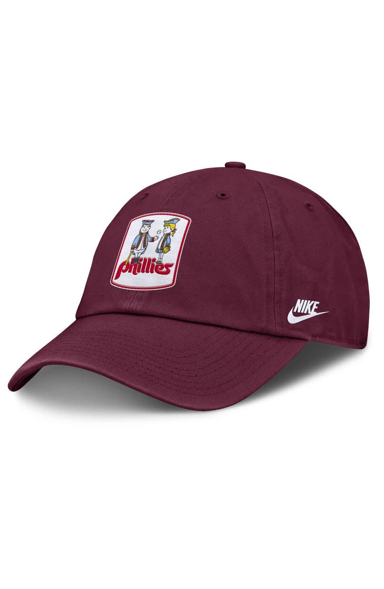 Nike Men's Nike Burgundy Philadelphia Phillies Club Adjustable Hat, Main, color, 