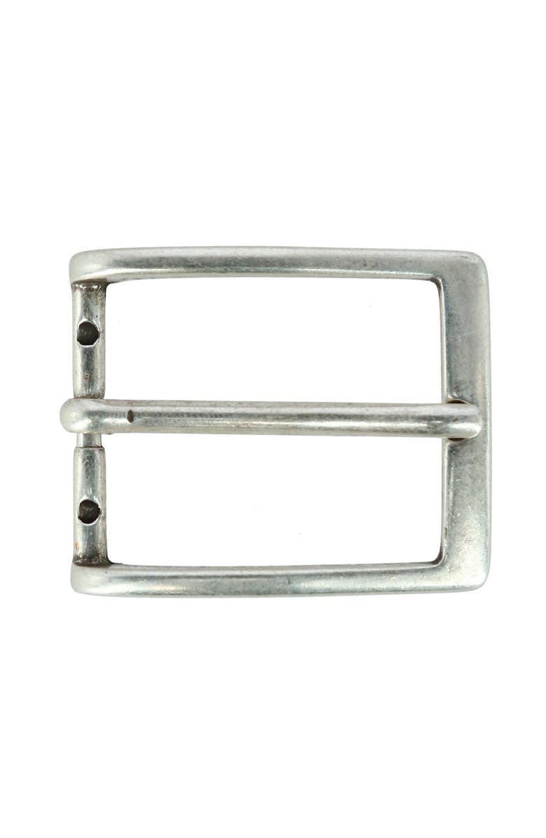 Trafalgar 32mm Simply Stated Single Pronged Solid Brass Harness Belt Buckle, Main, color, Antique Silver