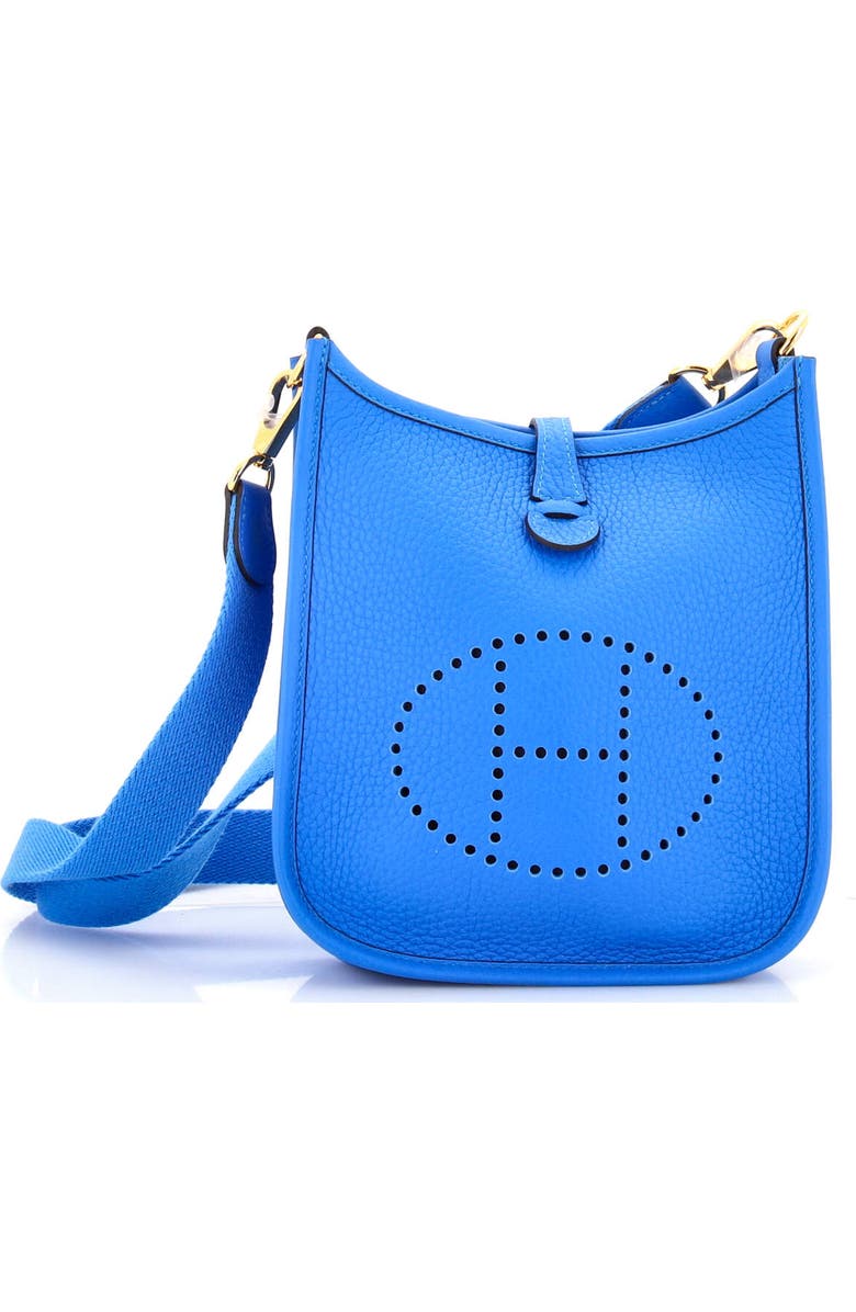 Pre-Owned Hermes Evelyne Bag Gen III Clemence TPM, Main, color, Bleu Hydra
