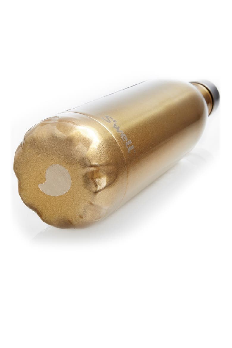 'Sparkling Champagne' Stainless Steel Water Bottle, Alternate, color, GOLD