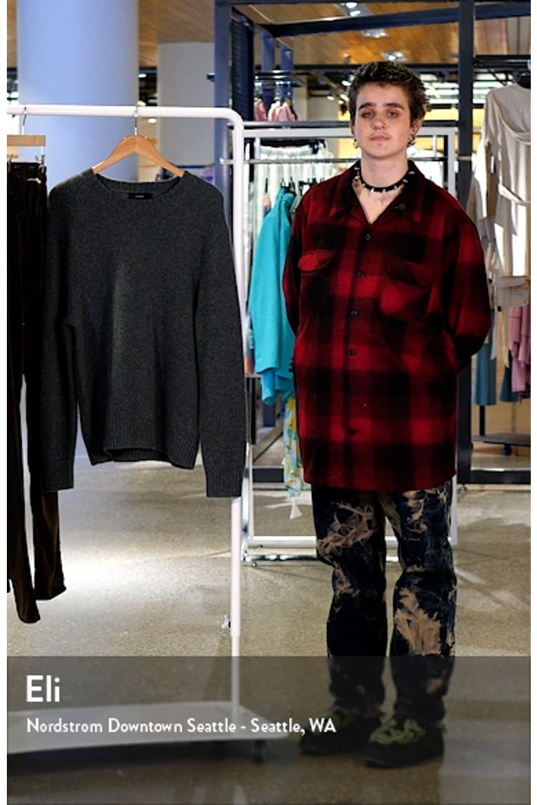 Mélange Wool Blend Crewneck Sweater video