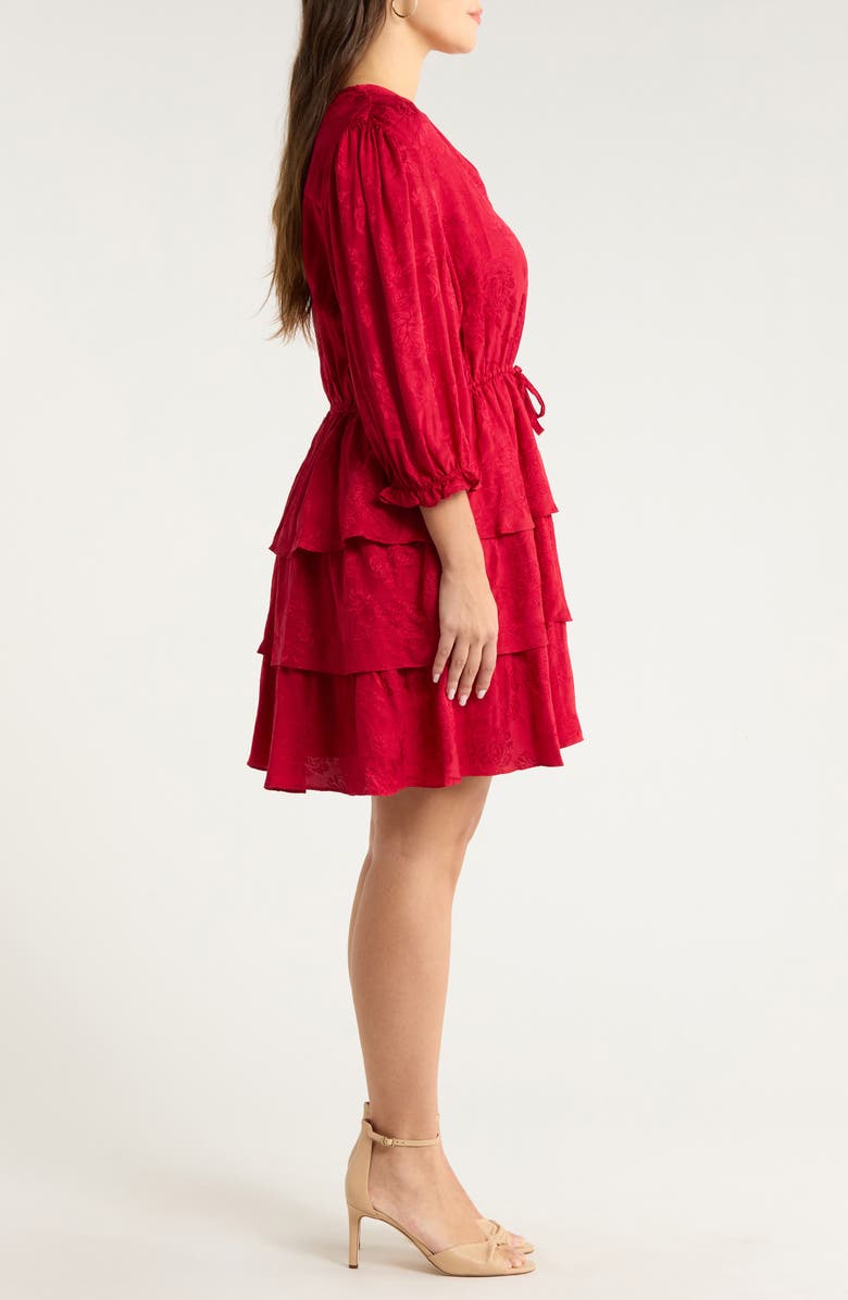 SUGARLIPS Burnout Floral Minidress, Alternate, color, Burgundy