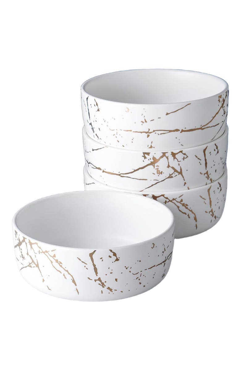 Stone Lain Zora Porcelain 4-Piece Bowl Set, Alternate, color, White
