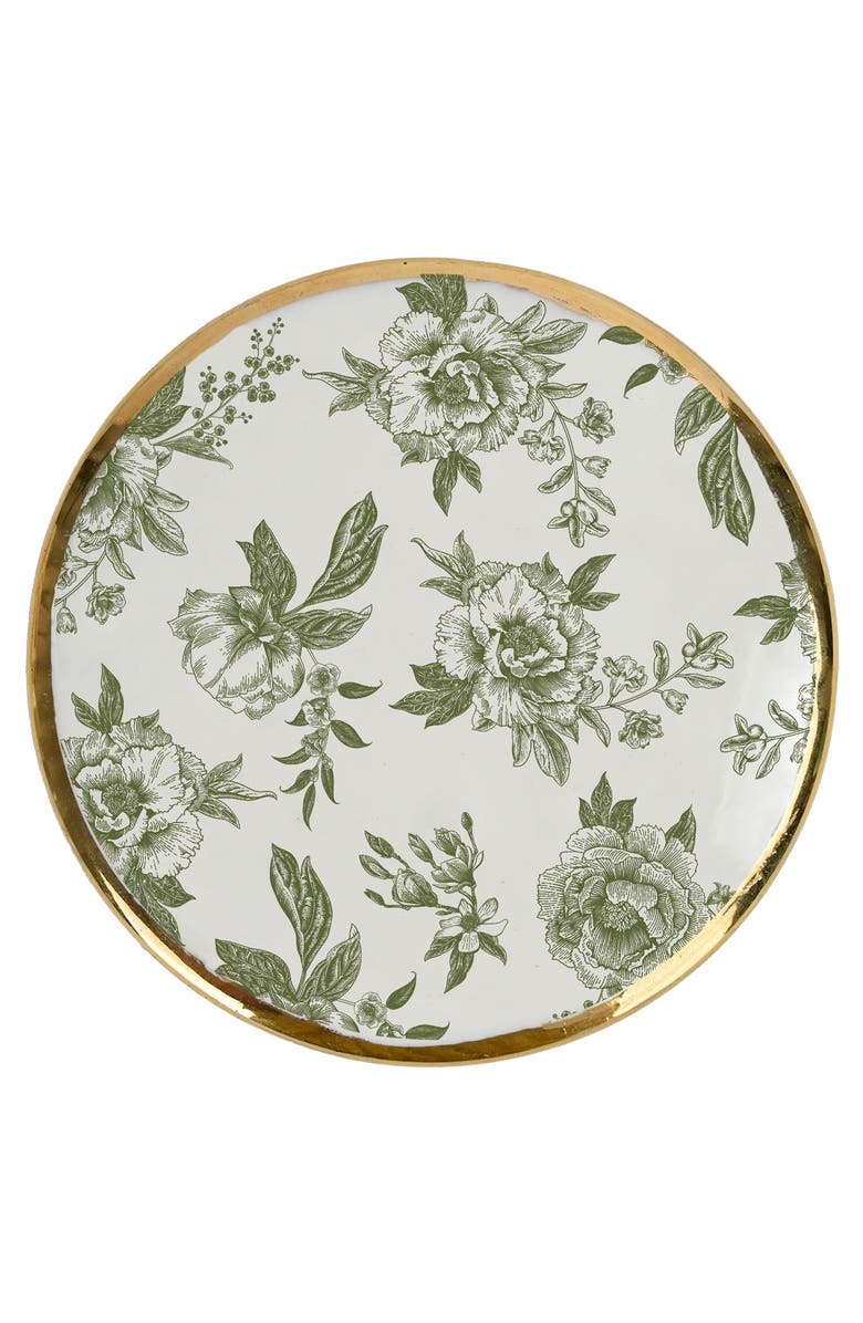 SWEET WATER DECOR Green Delft Trinket Dish with Lid, Alternate, color, Green Delft