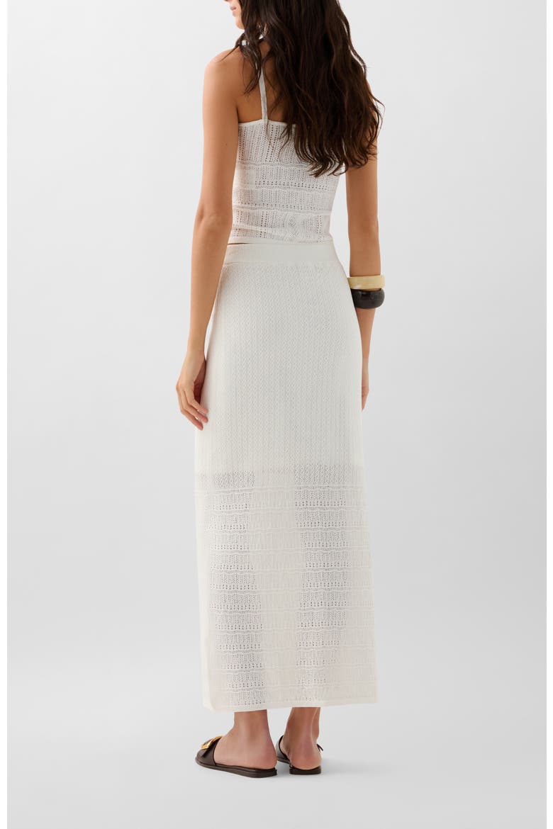 Pointelle White Skirt, Alternate, color, White