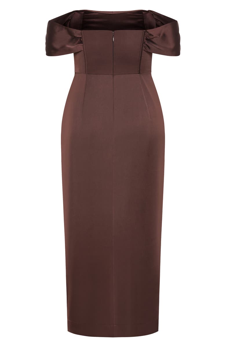 City Chic Forbidden Love Off the Shoulder Maxi Dress, Alternate, color,