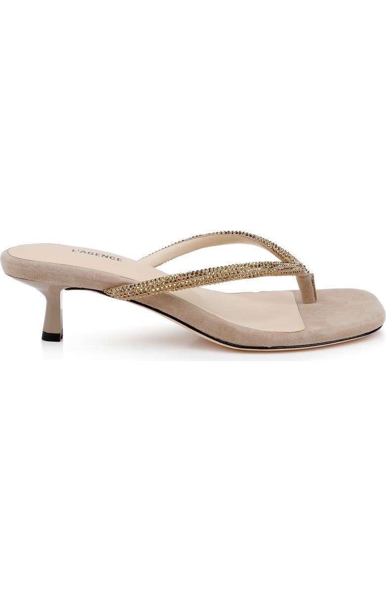 L'AGENCE Hortense Kitten Heel Sandal, Alternate, color, Almond Nude
