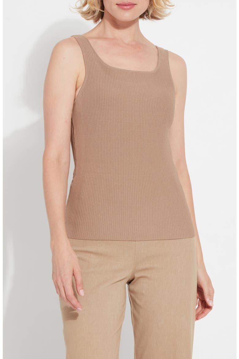 Avril Sculpting Knit Tank, Main, color, TANNED