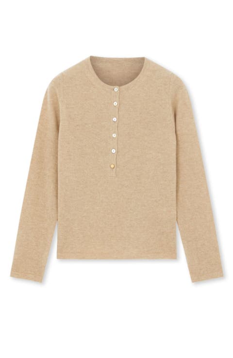 Lou Merino Wool Henley Knit