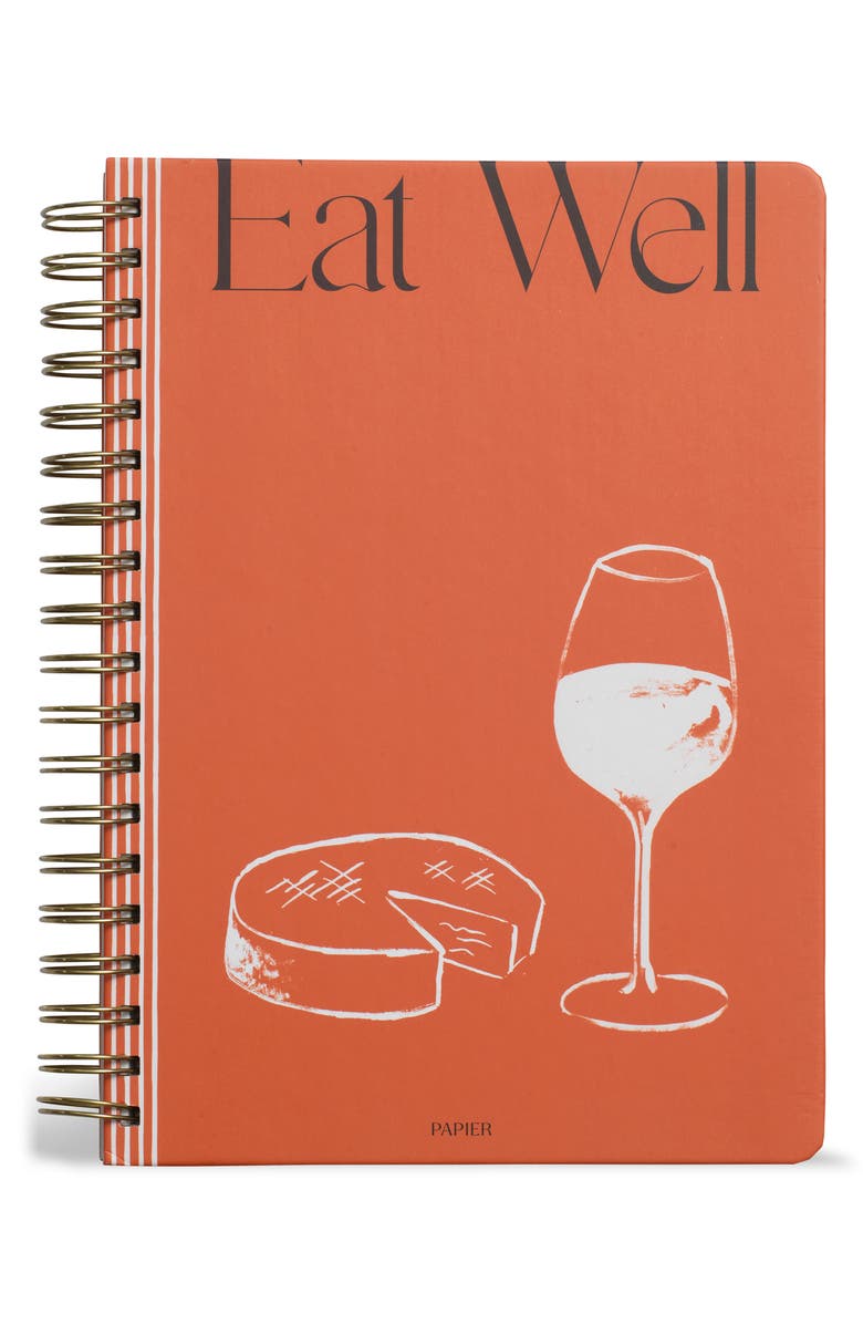 Papier Eat Well Spiral Recipe Journal, Main, color,