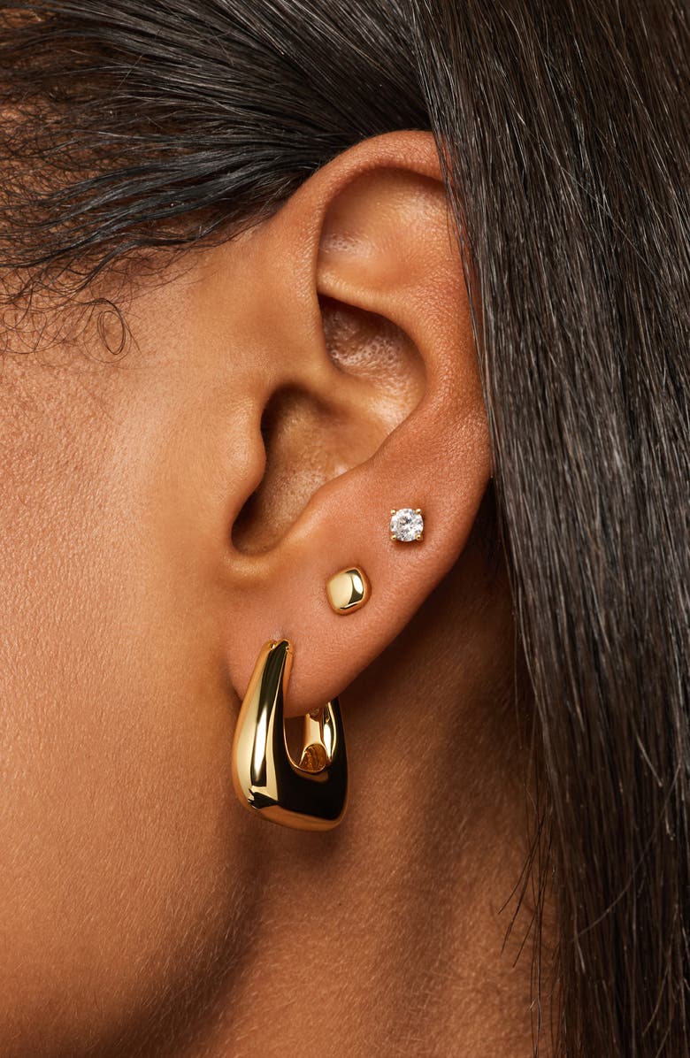 Ana Luisa Clara Stud Earrings, Alternate, color, Gold