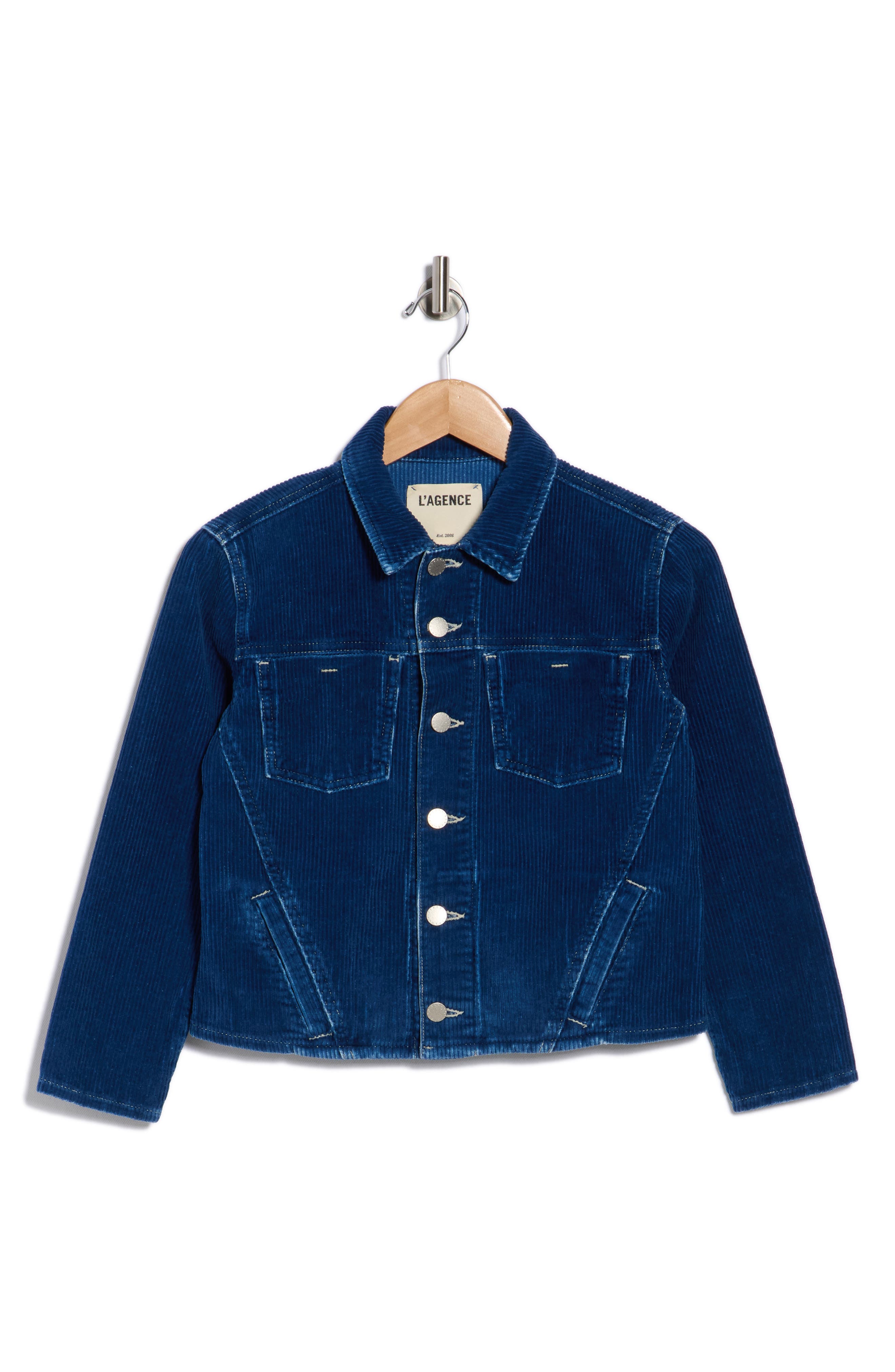 L'AGENCE Nelly Corduroy Crop Shirt Jacket