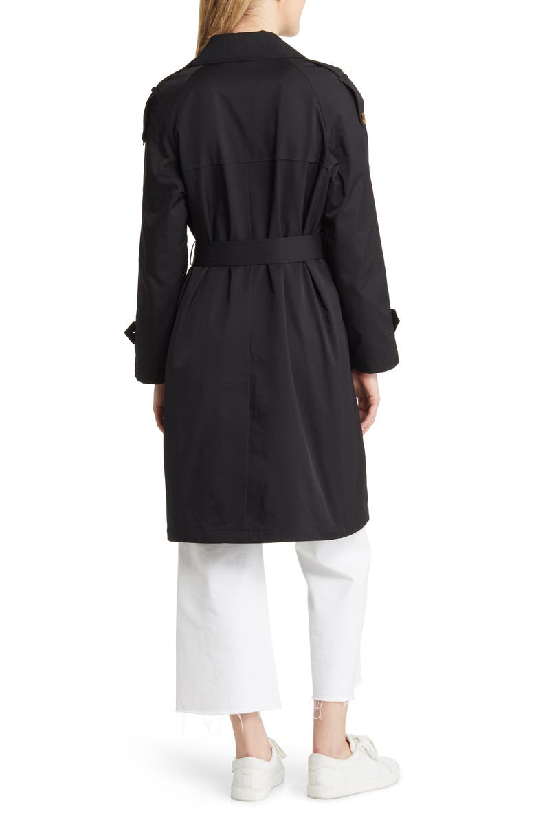 BCBGMAXAZRIA Gun Flap Double Breasted Belted Trench Coat, Alternate, color,
