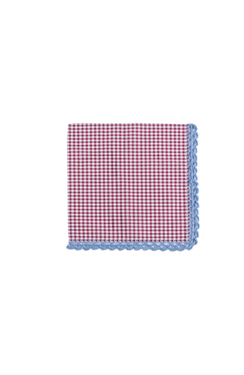 Casa Edel Flores Crochet Napkin - Set of 4, Main, color, Burgundy