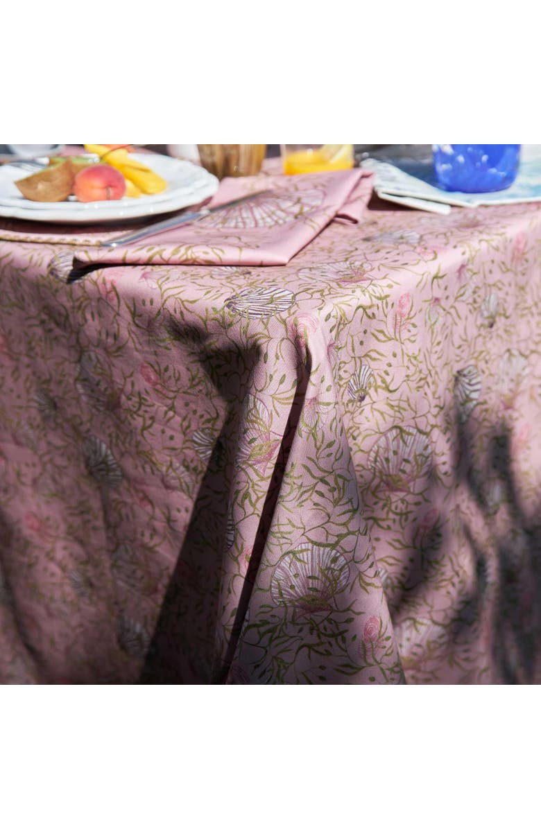 Sophie Williamson Design Tablecloth Mussels from Brussels, Alternate, color, Pink