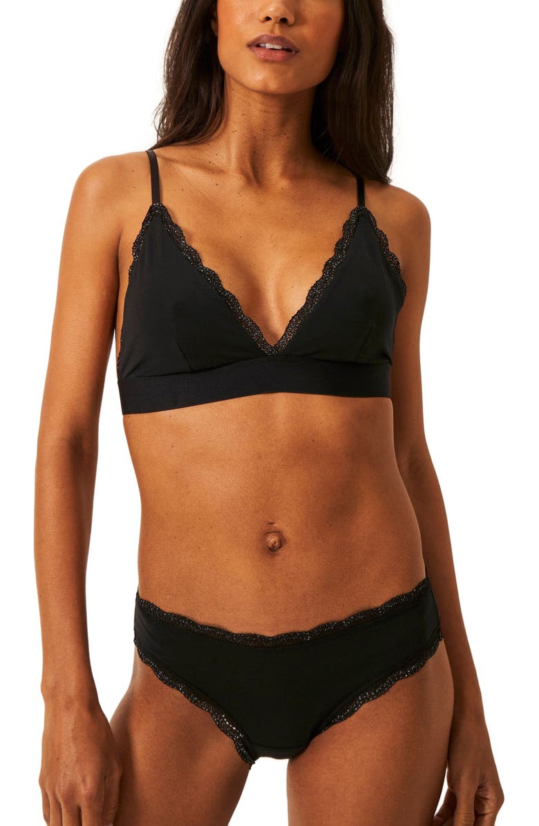 Stripe & Stare Lace Bralette & Knicker, Main, color,