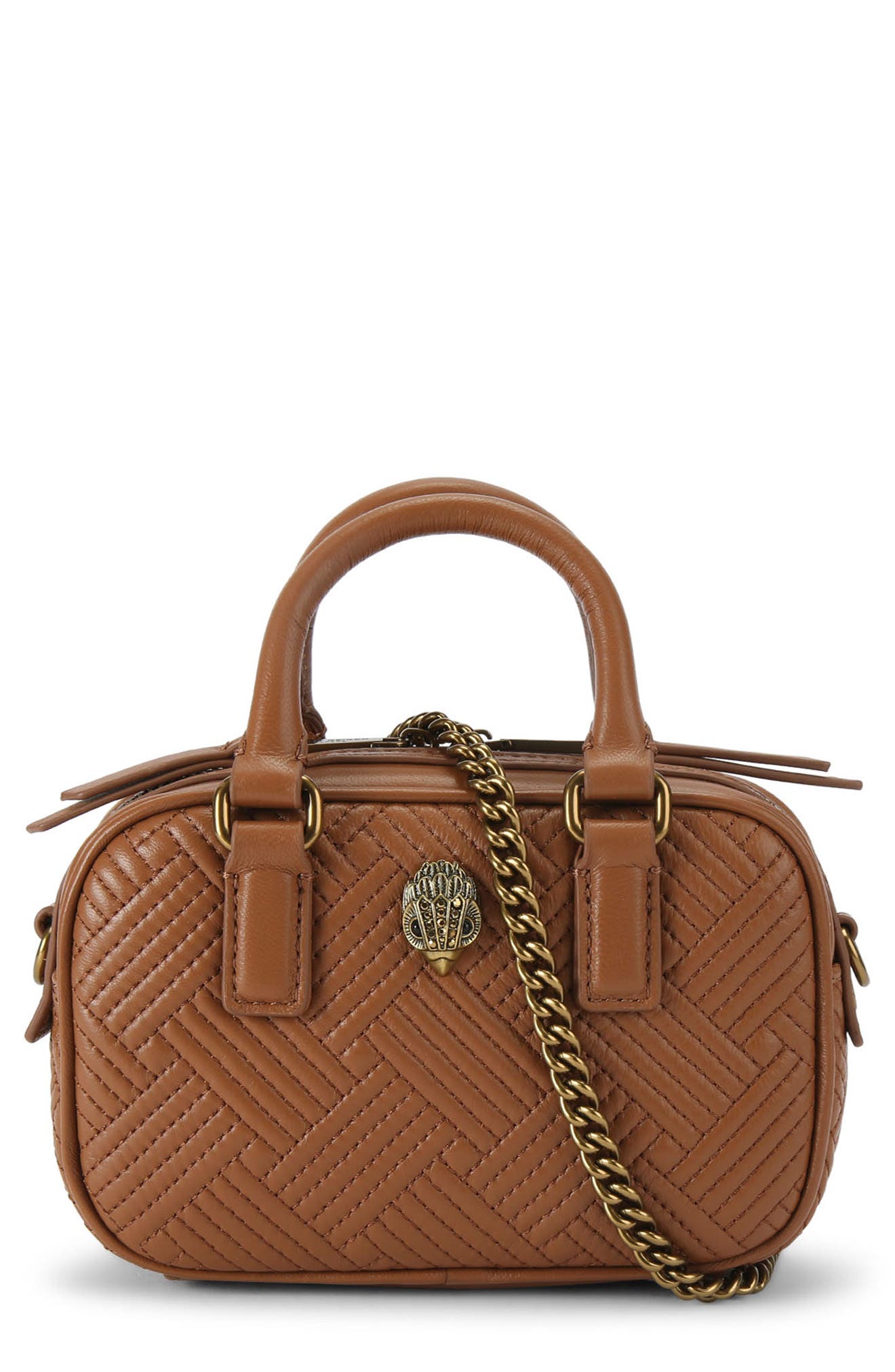 Kurt Geiger London Extra Small Kensington Quilted Leather Duffle Bag, Main, color, 