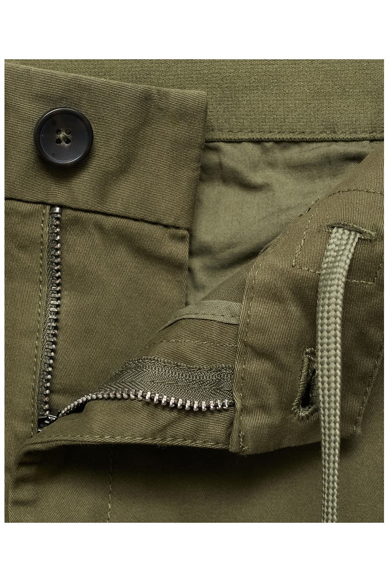 Slim Fit Flat Front Cotton Stretch Twill Chinos, Alternate, color, KHAKI GREEN