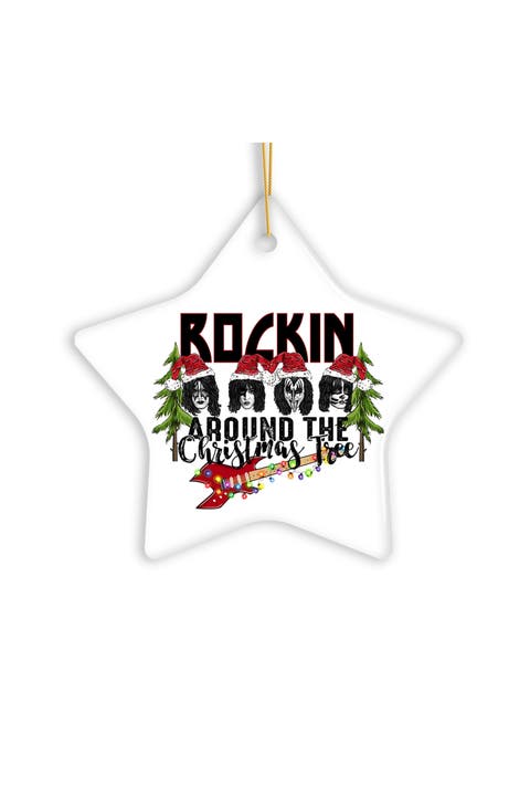 Rockin Around The Christmas Tree Guitar Star Ornament