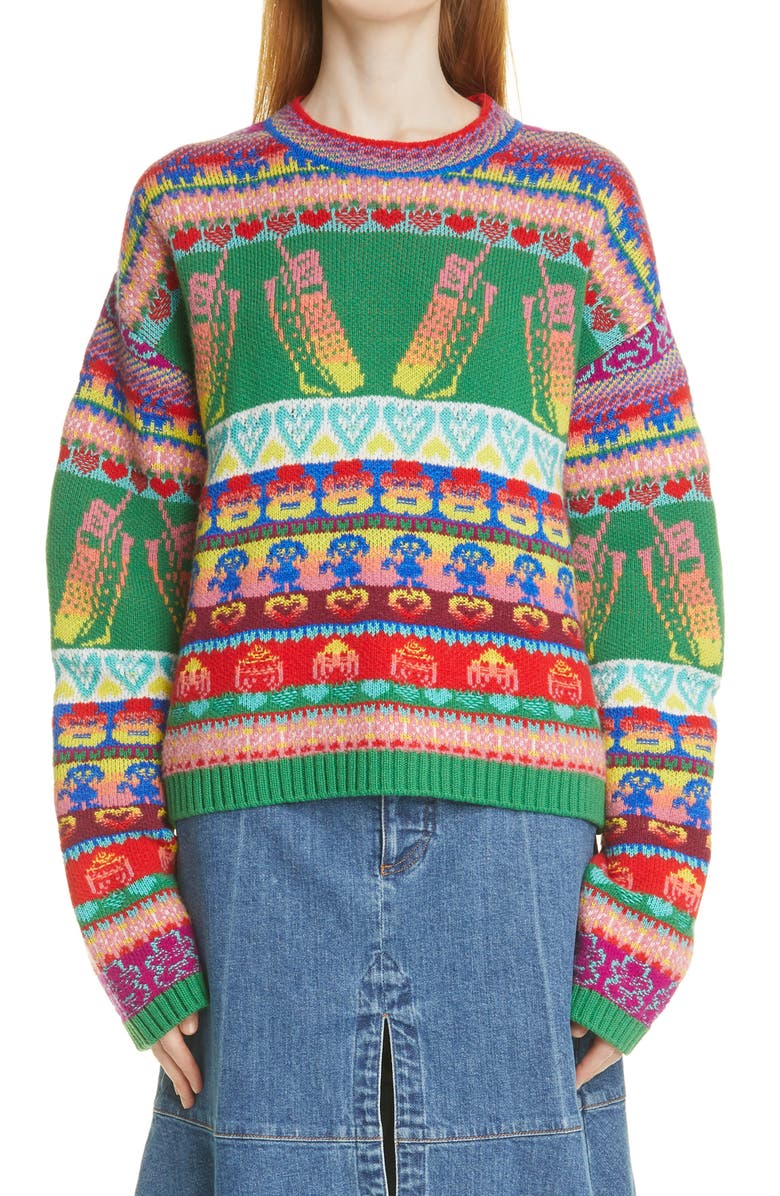 Stella McCartney Keep in Touch Wool Sweater, Main, color, 