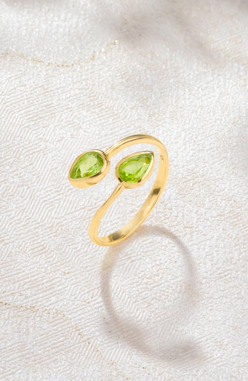 Ys Gems Gemstone Bypass Ring In Green