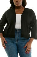 Nina Leonard Scalloped Lace Trim Bolero