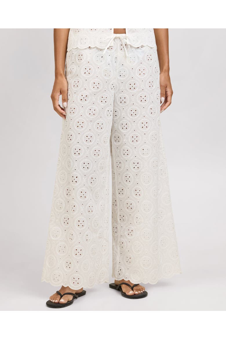 Wide Leg Drawstring Pant, Alternate, color, White