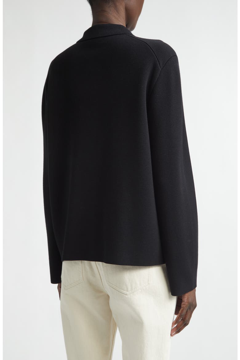 Matte Crepe Shirt Jacket, Alternate, color, BLACK MULTI