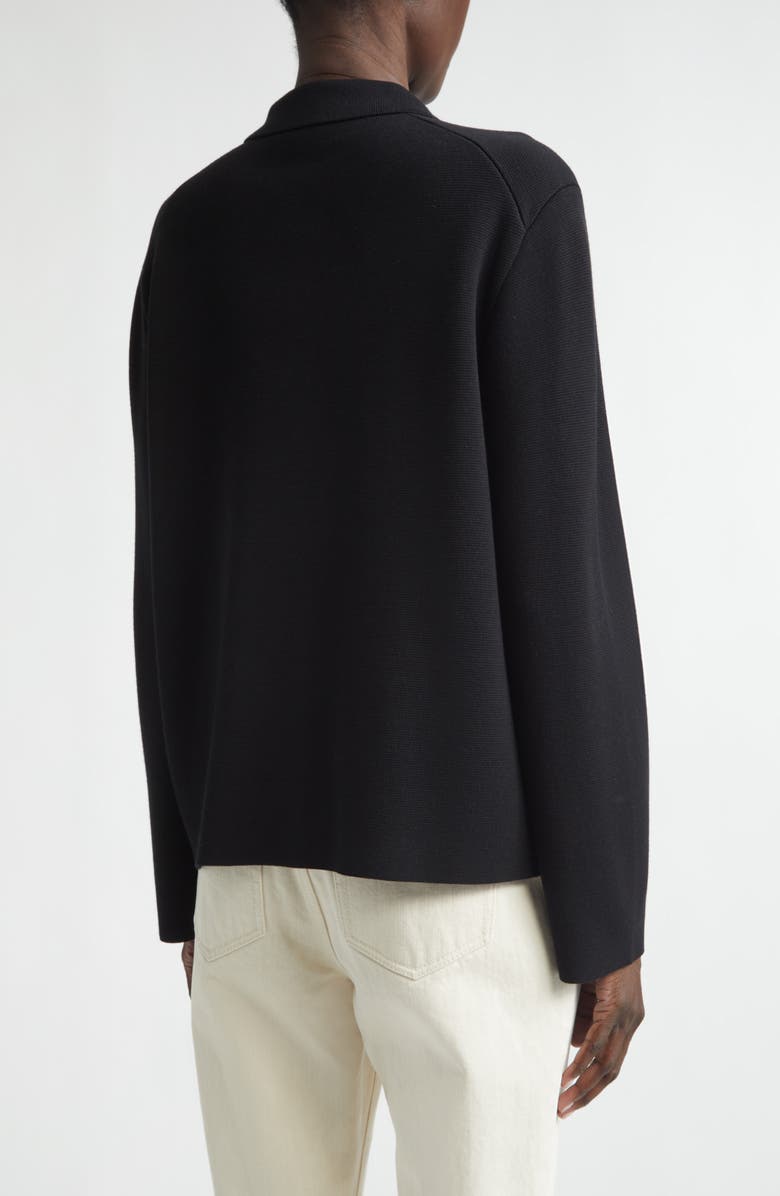 Lafayette 148 New York Matte Crepe Shirt Jacket, Alternate, color, Black Multi