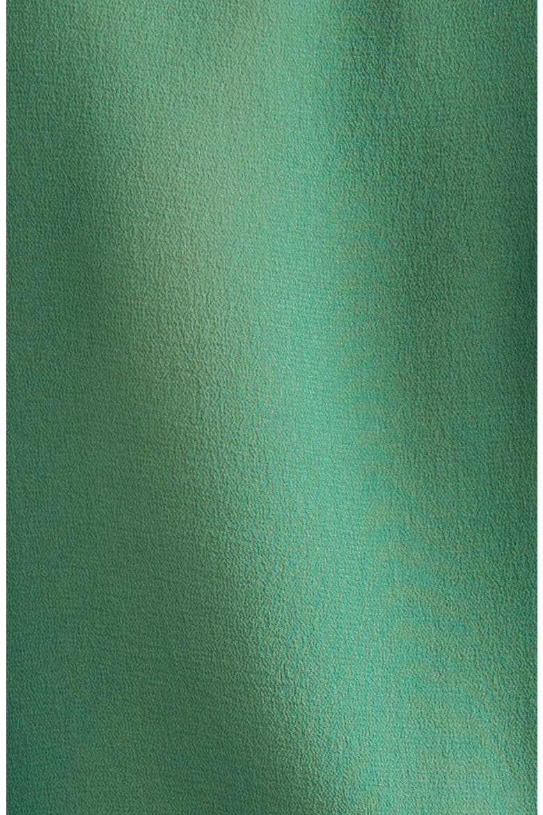 Flounce Ruffle Long Sleeve Silk Top, Alternate, color, GREEN