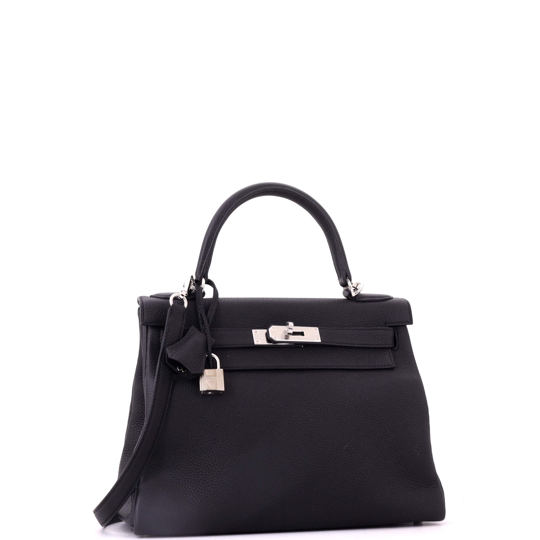 Kelly Handbag Black Togo with Palladium Hardware 28, Alternate, color, Black
