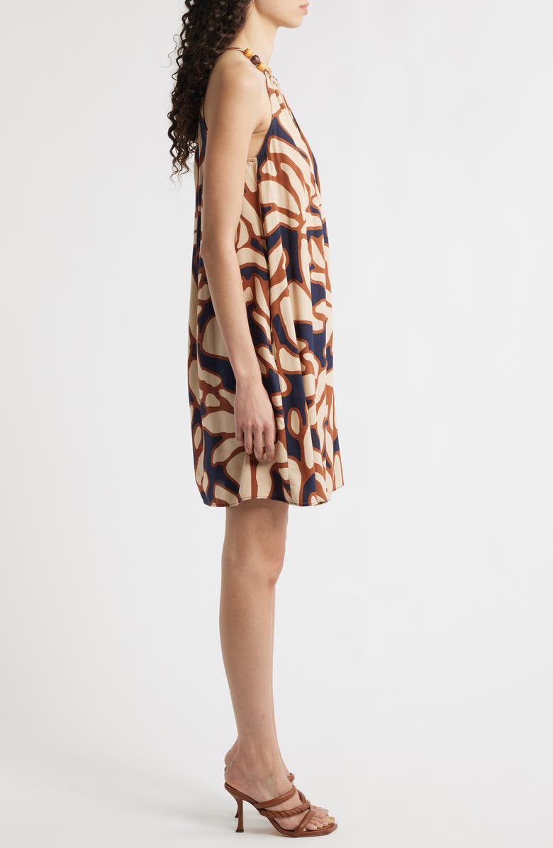 Halogen<sup>®</sup> Beaded Halter Dress, Alternate, color, Camel Beige