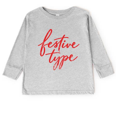 Festive Type Cursive Long Sleeve Tee Toddler