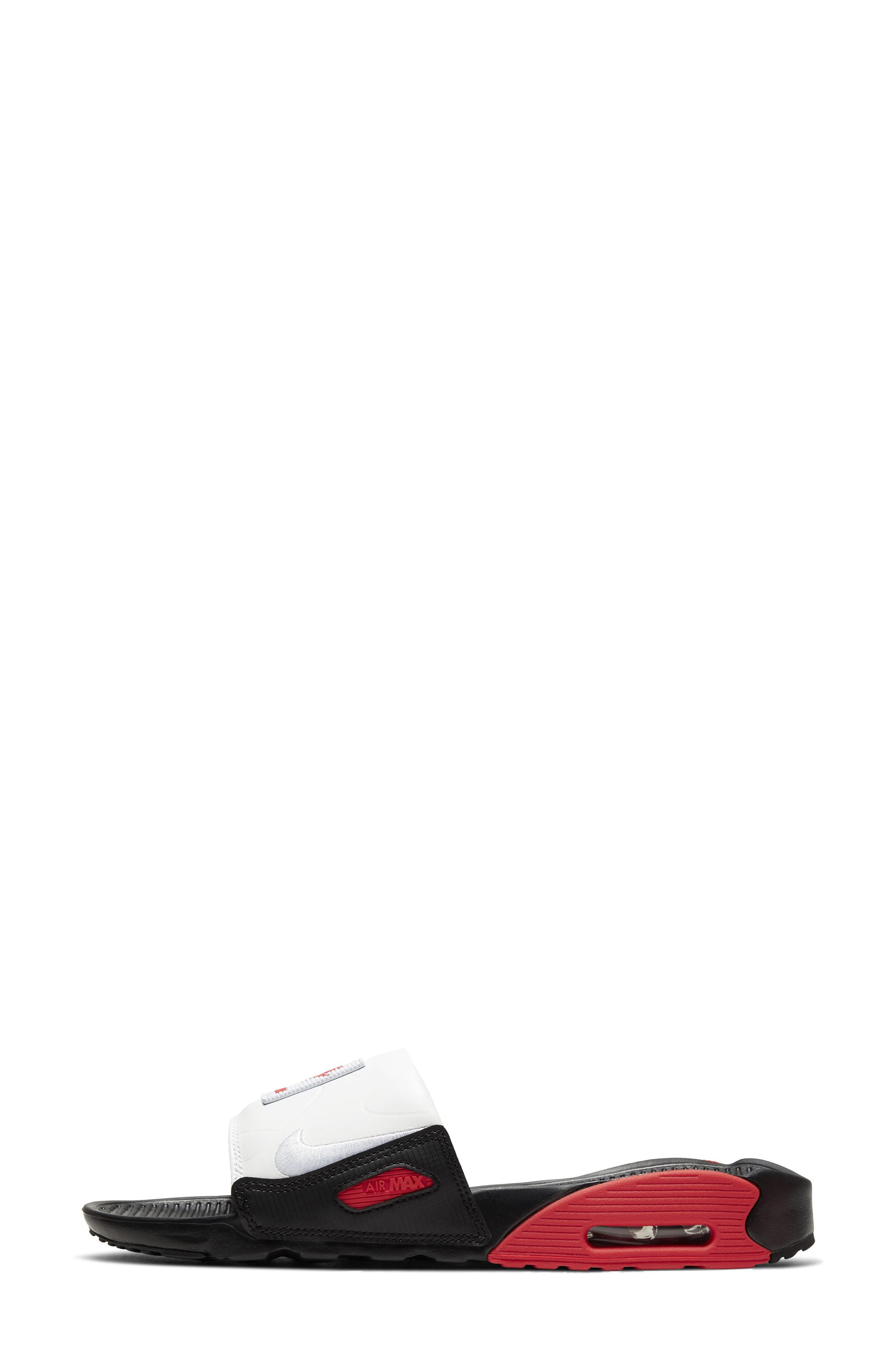 Air Max 90 Sport Slide, Alternate, color, BLACK/ CHILE RED/ WHITE