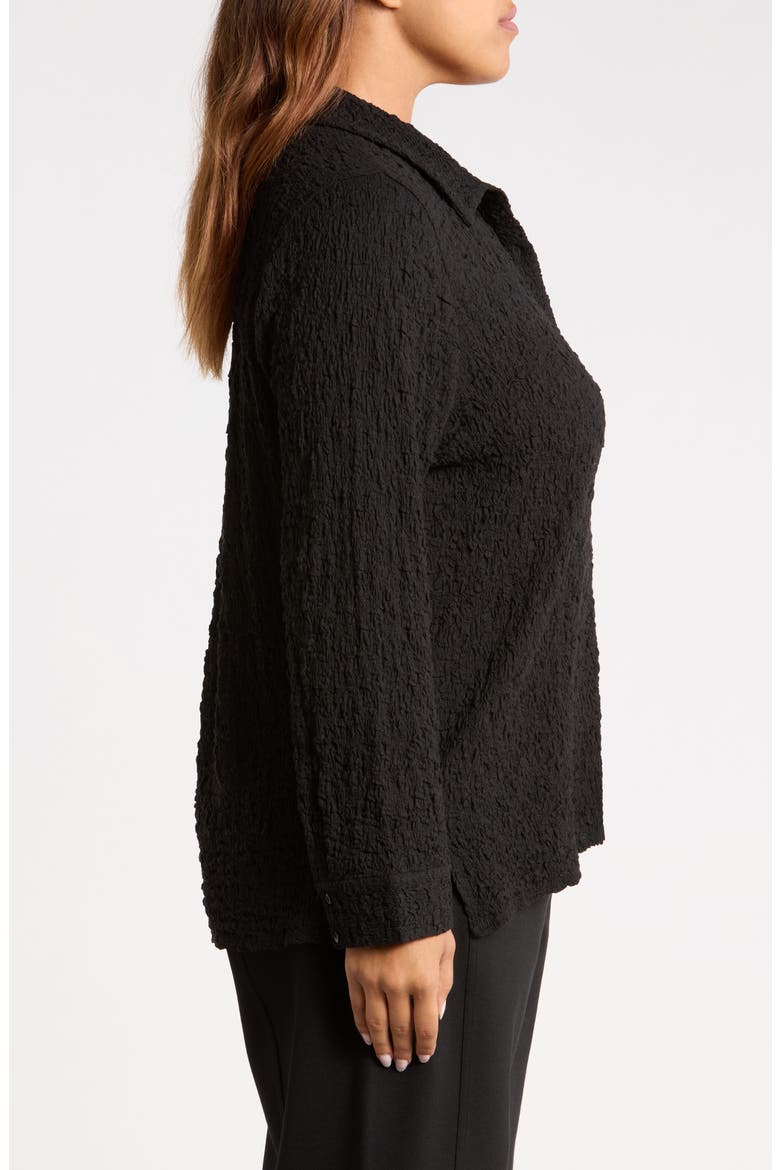 CLASSIC COLLAR SLIM SHIRT, Alternate, color, BLACK