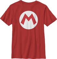 NINTENDO Boy's Nintendo Mario Circle Icon  Graphic T-Shirt