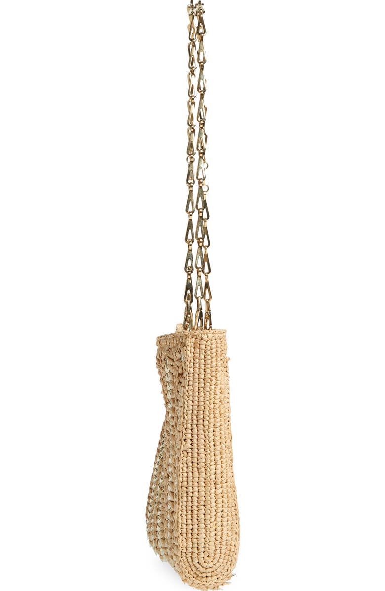 Rabanne 1969 Raffia Shoulder Bag, Alternate, color,