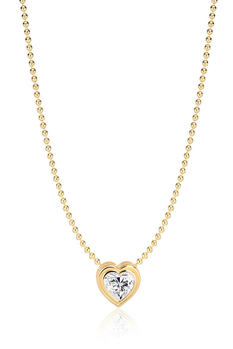 Radiant Love CZ Pendant Necklace, Main, color, GOLD