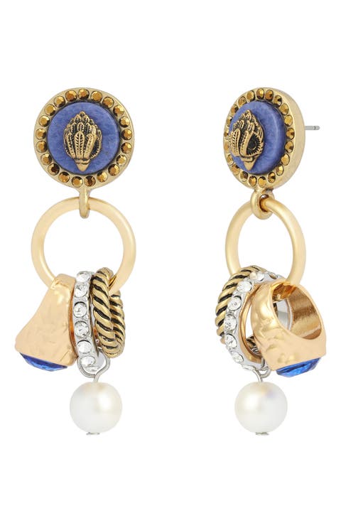 Mansion Ring Charm Drop Earrings