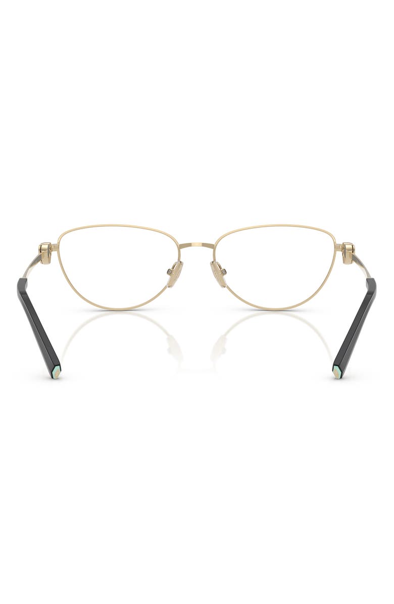 Tiffany & Co. 54mm Oval Optical Glasses, Alternate, color, Black Gold