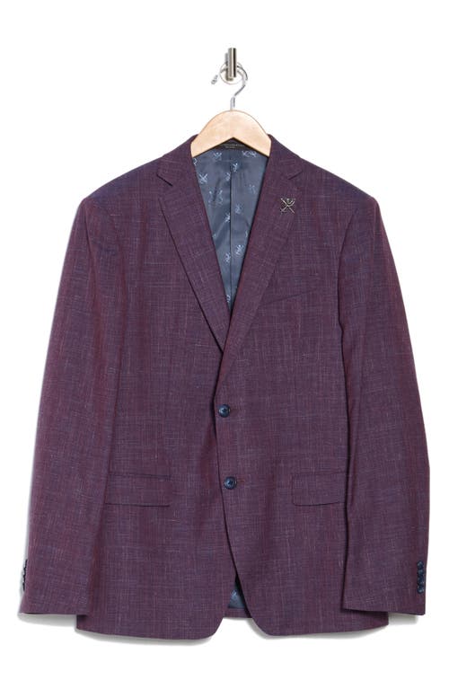 John Varvatos Star Usa Neat Virgin Wool Blend Sport Coat In Burgundy