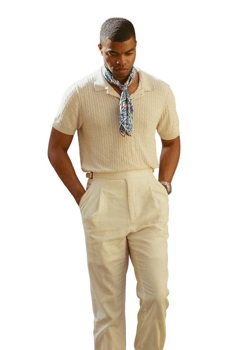 Elizabetta Eterna - Silk Neckerchief for Men, Alternate, color, Blue