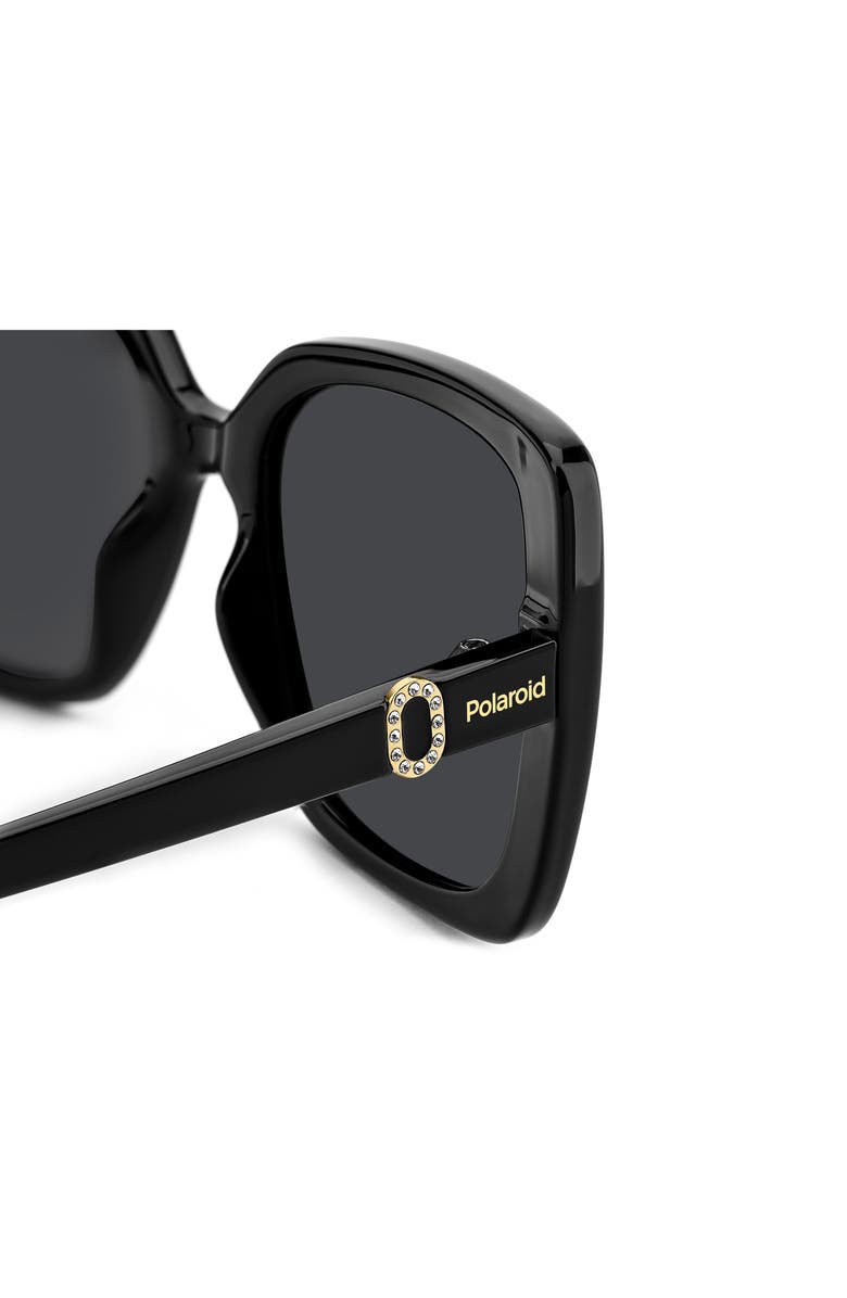 Polaroid 55mm Polarized Rectangular Sunglasses, Alternate, color, 