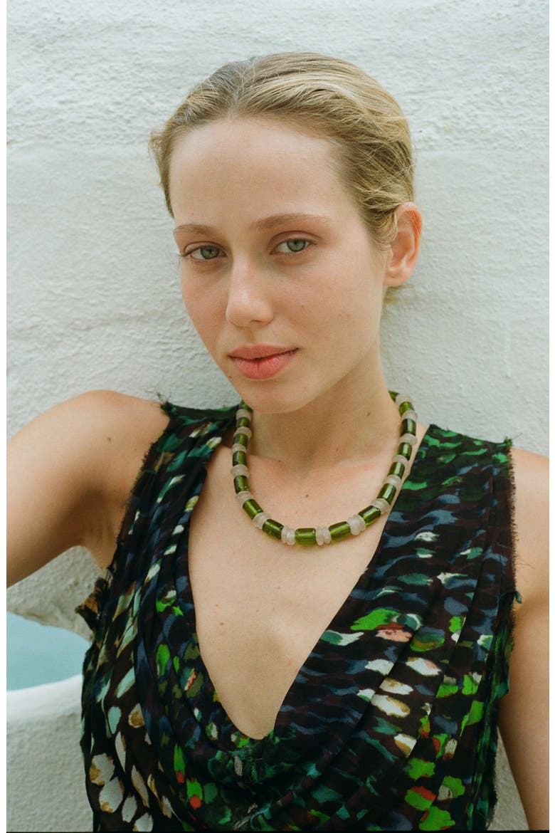 Ruby Necklace, Alternate, color, Green