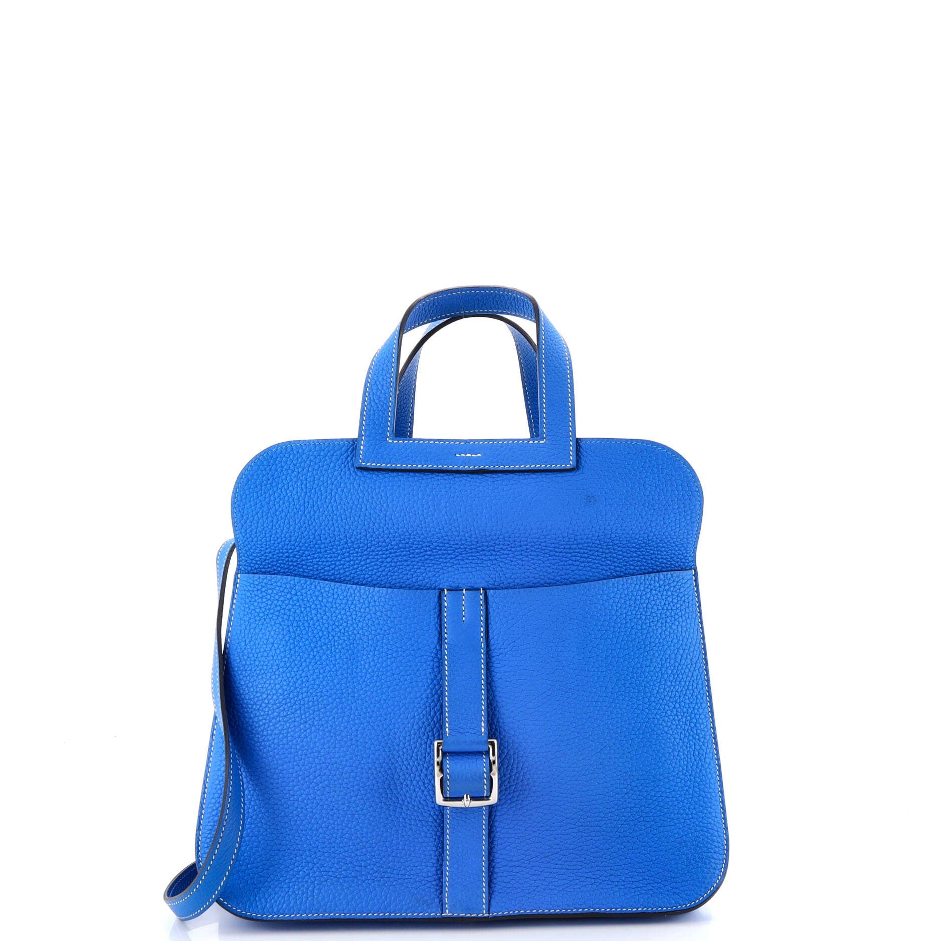 Pre-Owned Hermes Halzan Bag Clemence 31, Main, color, Bleu Hydra